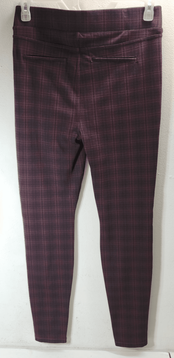 Liverpool Pull On Skinny Pants Womens Size 10 Red Black Plaid Flat Front - Thumbnail 6
