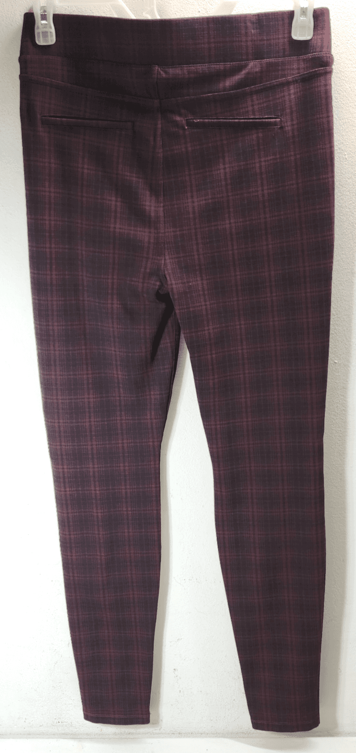 Liverpool Pull On Skinny Pants Womens Size 10 Red Black Plaid Flat Front - Thumbnail 4