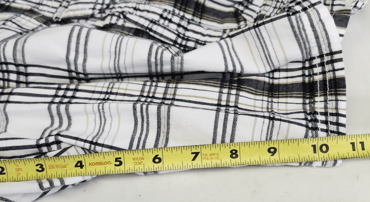 Lee Dungrees Men's Size 32 Cargo Shorts White Black Plaid - Thumbnail 3