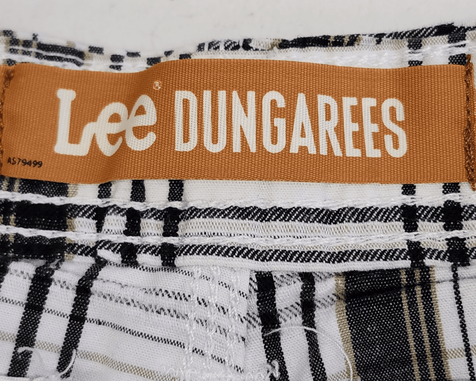 Lee Dungrees Men's Size 32 Cargo Shorts White Black Plaid - Thumbnail 7