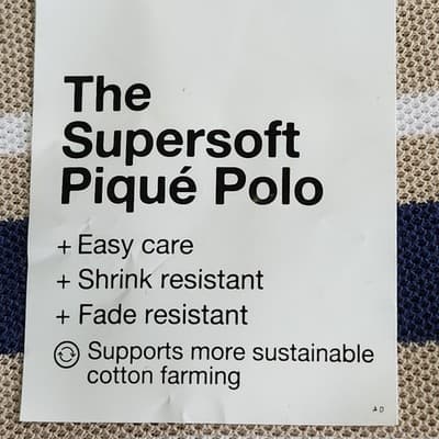 Sonoma Men's XL Polo Shirt Short Sleeve Beige Striped NEW - Thumbnail 7