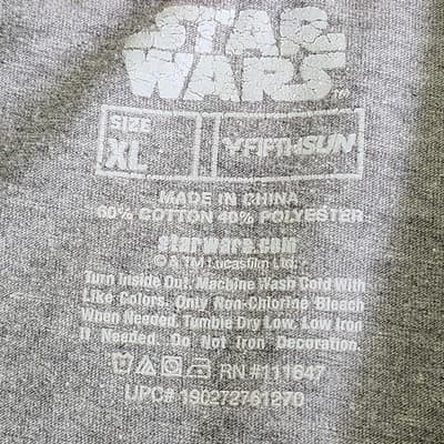 Star Wars Men's XL TShirt Gray Short Sleeve Rogue One Rebel Alliance Heroes - Thumbnail 7