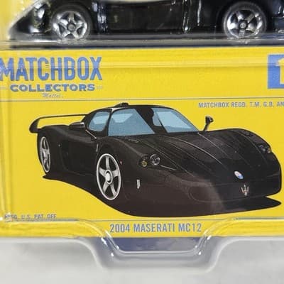 Matchbox Collectors Series 2004 Maserati MC12 Black Car 1/64 Toy Vehicle NEW - Thumbnail 3