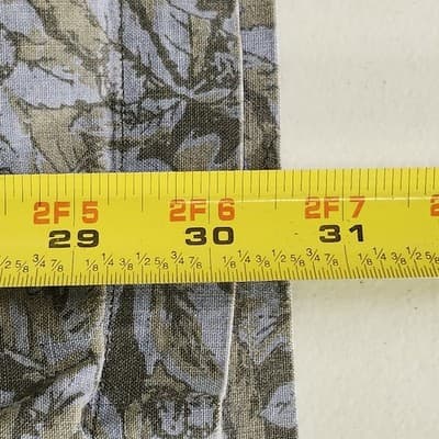 Denim Ridge Shirt Men's L Button Up Short Sleeve Leaf Pattern - Thumbnail 3