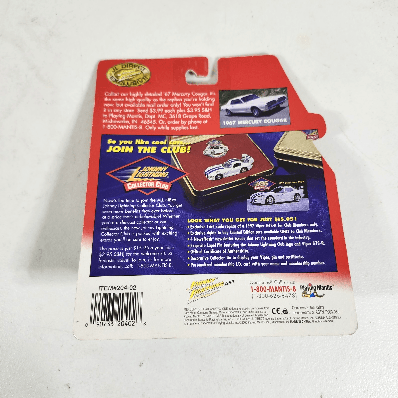 Johnny Lightning 1/64 Scale 204-02 Muscle Cars 1969 Chevy Nova SS Red Toy - Thumbnail 6