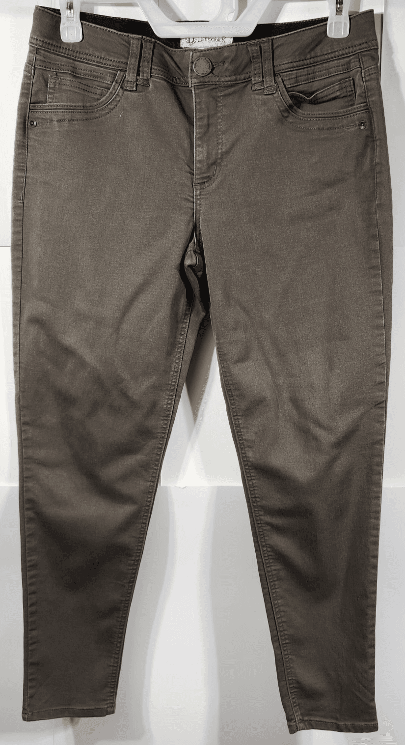 Democracy Pants Womens 12 Brown Ab Technology Skinny Stretch Jeggings Casual - Thumbnail 5