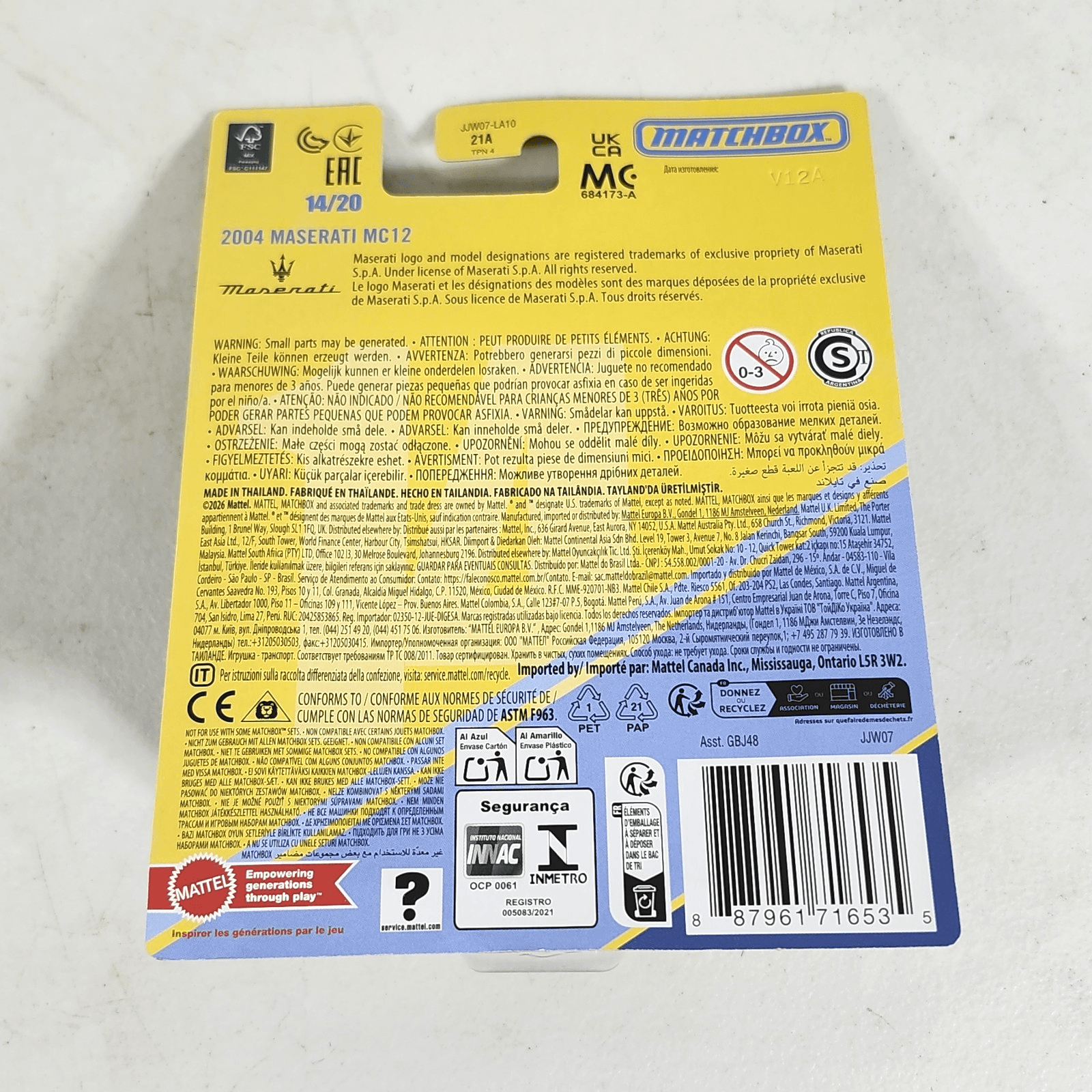 Matchbox Collectors Series 2004 Maserati MC12 Black Car 1/64 Toy Vehicle NEW - Thumbnail 5