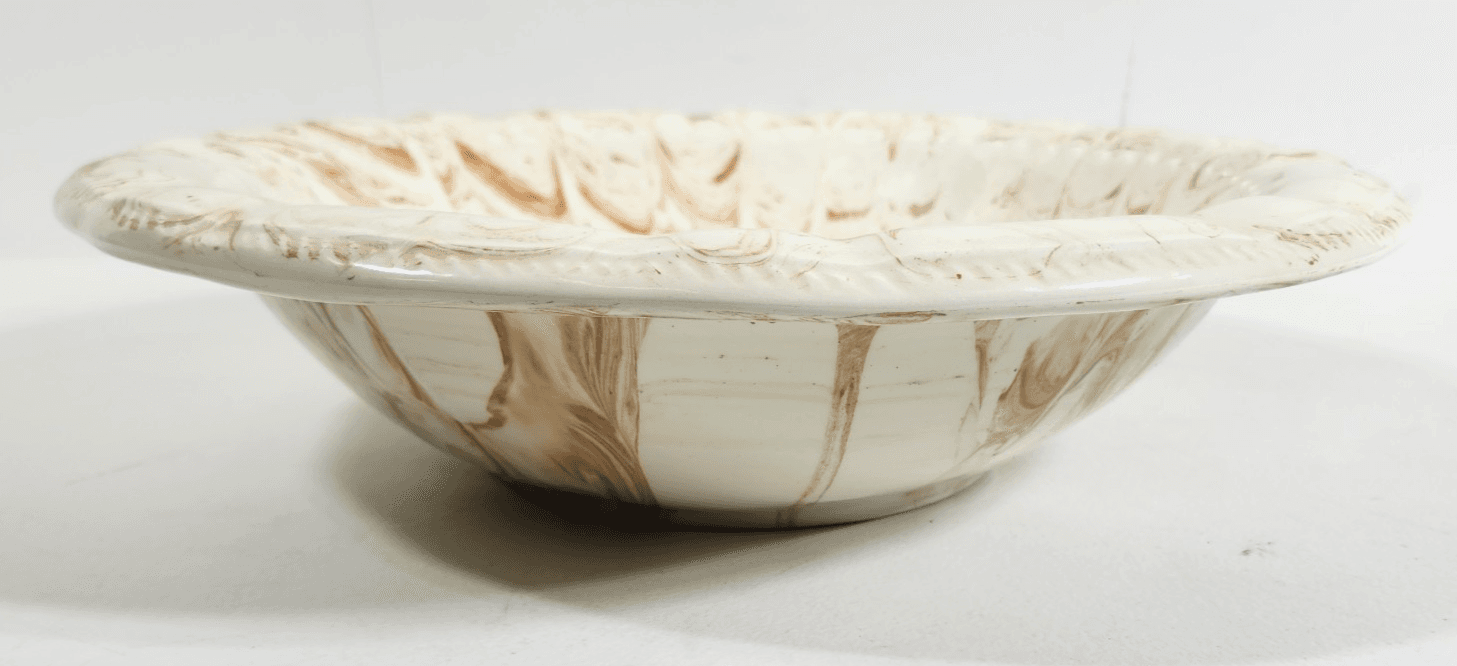 Vintage Alabama Clay Large Wash Basin Dish Centerpiece Bowl 13" - Thumbnail 3