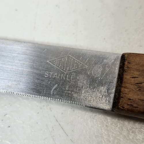 Stanley Knife Serrated Stainless Blade Wood Handle Lot Bundle - Thumbnail 5
