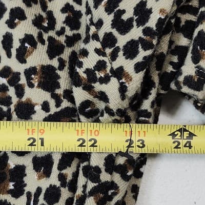 Blouse Women's Size XL Leopard Print Liberty Love Long Sleeve Top - Thumbnail 2