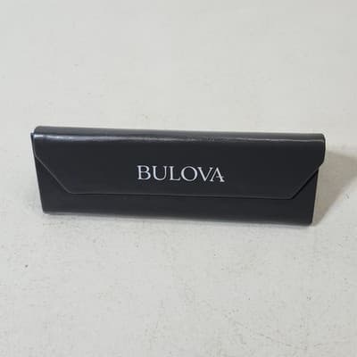 BULOVA Eyeglasses Sunglasses CASE ONLY Triangular Gray with Magnetic Closure - Thumbnail 2