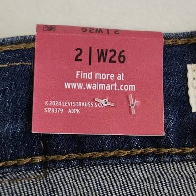 Levi's Jeans Women's 2 High Rise Straight Dark Blue Denim NEW - Thumbnail 8
