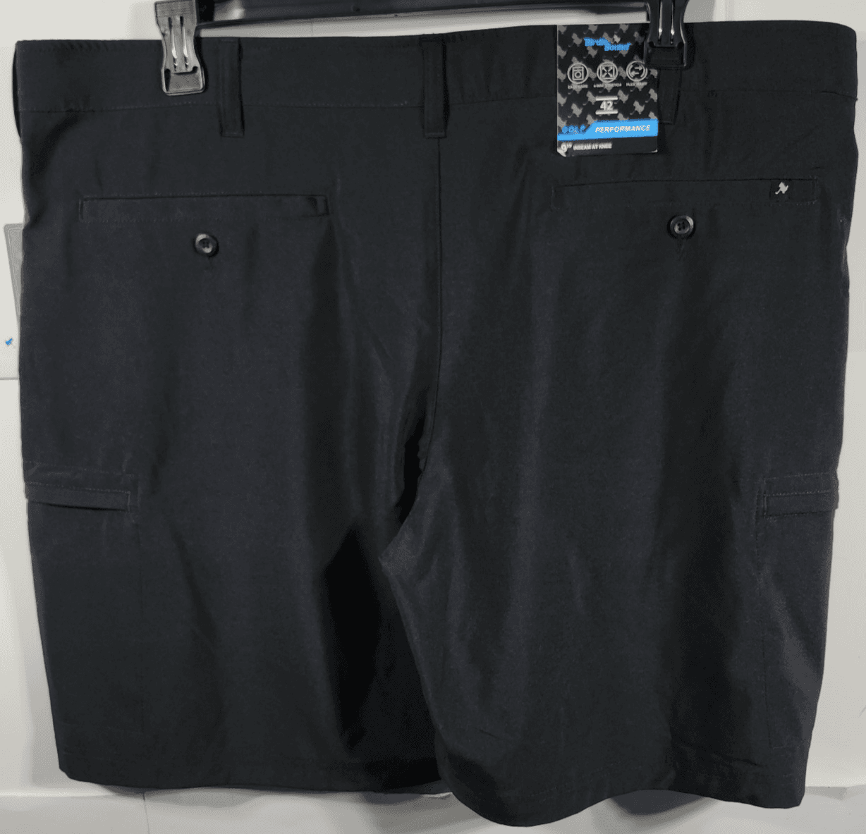 Birdie Bound Men’s 42 Cargo Shorts Stretch Easy Care Flex Waist 9” Khaki NEW - Thumbnail 4