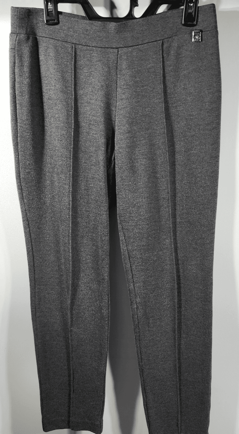 Anne Klein Women's 6 Pull-On Dress Pants Gray Mid Rise Stretch - Thumbnail 5