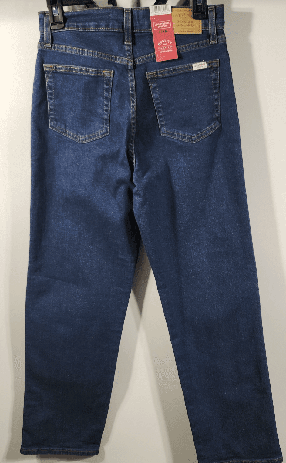 Levi's Jeans Women's 2 High Rise Straight Dark Blue Denim NEW - Thumbnail 4