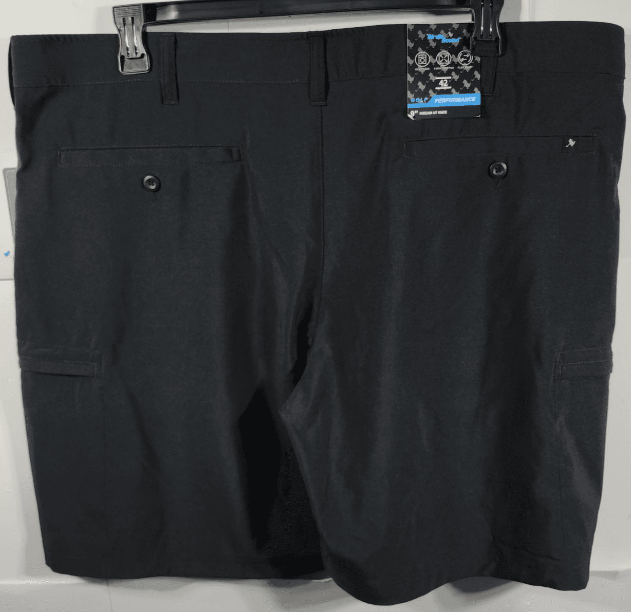 Birdie Bound Men’s 42 Cargo Shorts Stretch Easy Care Flex Waist 9” Khaki NEW - Thumbnail 6