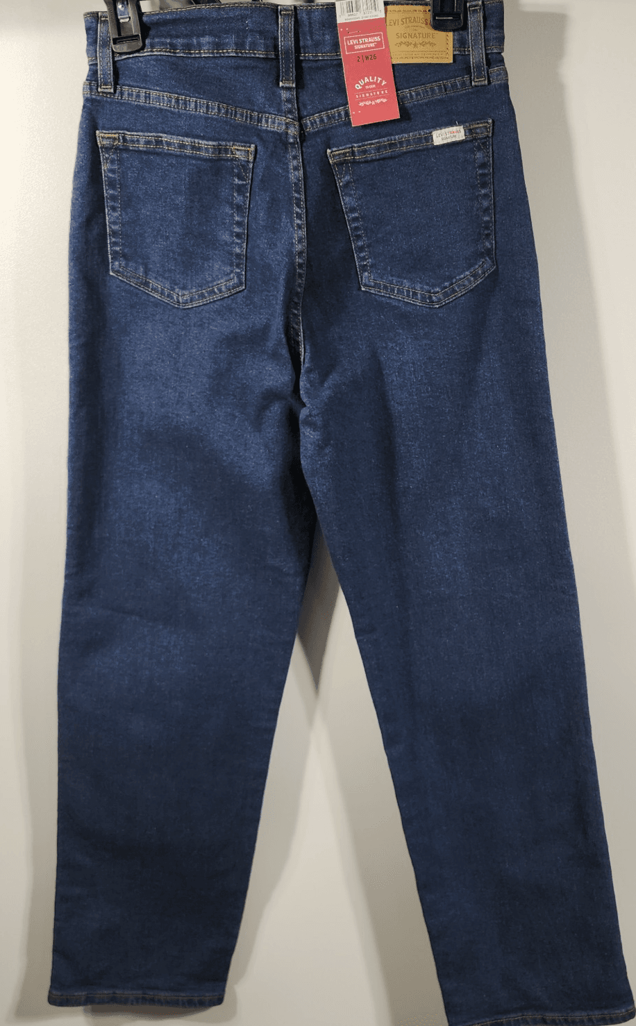 Levi's Jeans Women's 2 High Rise Straight Dark Blue Denim NEW - Thumbnail 6
