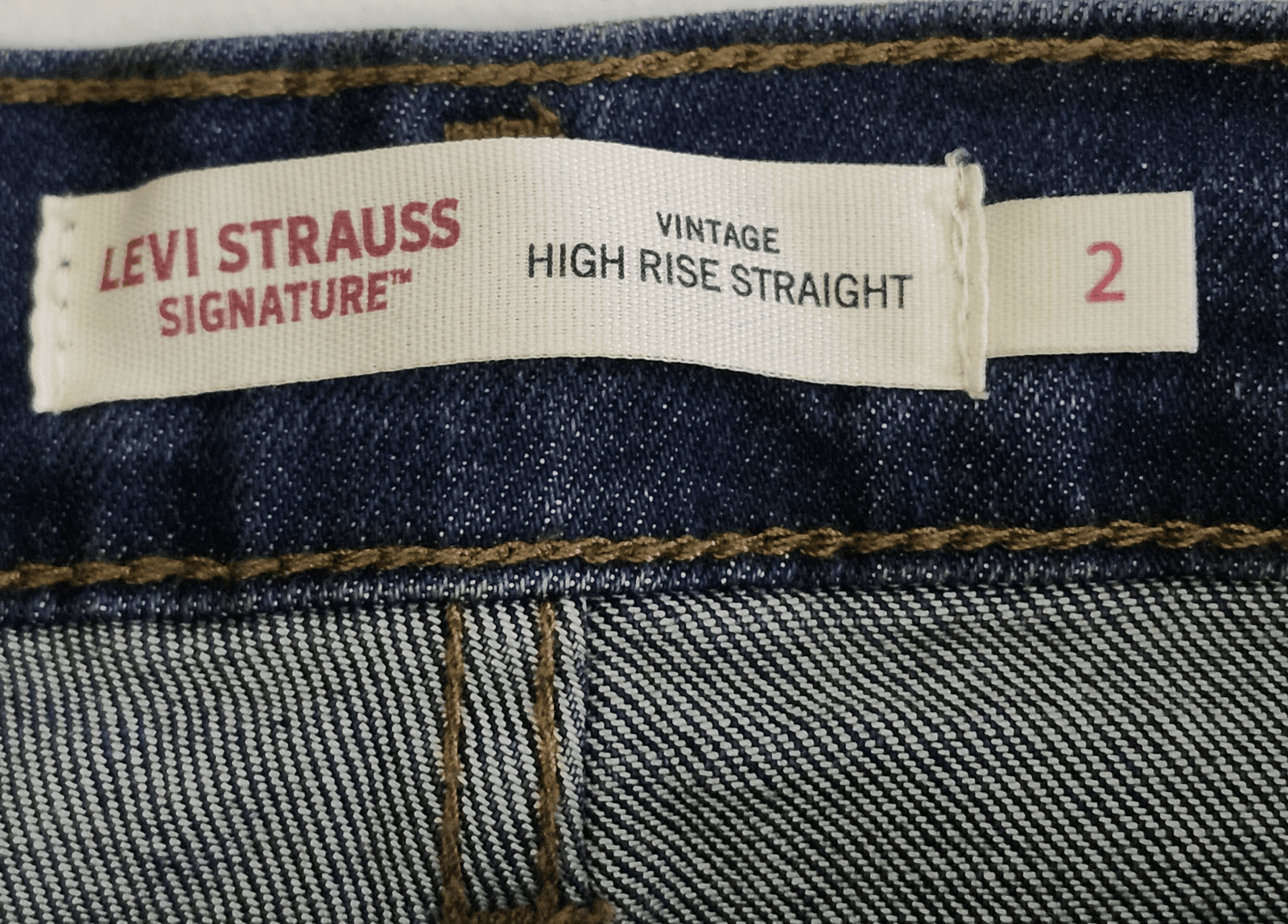 Levi's Jeans Women's 2 High Rise Straight Dark Blue Denim NEW - Thumbnail 9