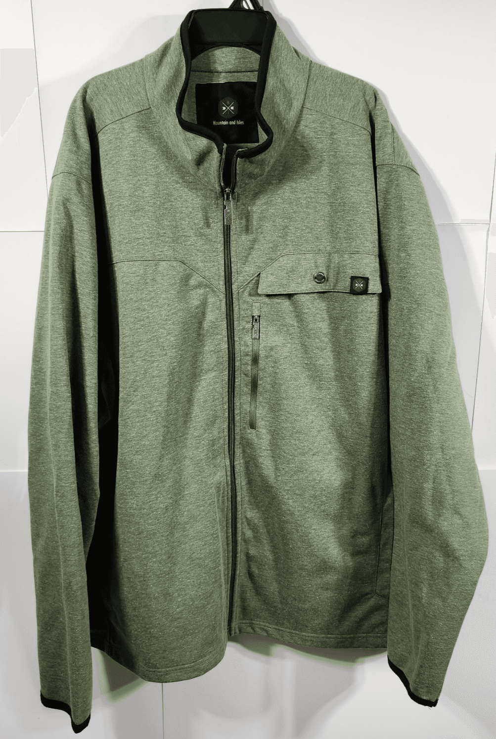 Mountain And Isles Mens Size XXL Lightweight Full Zip Jacket Green - Thumbnail 5