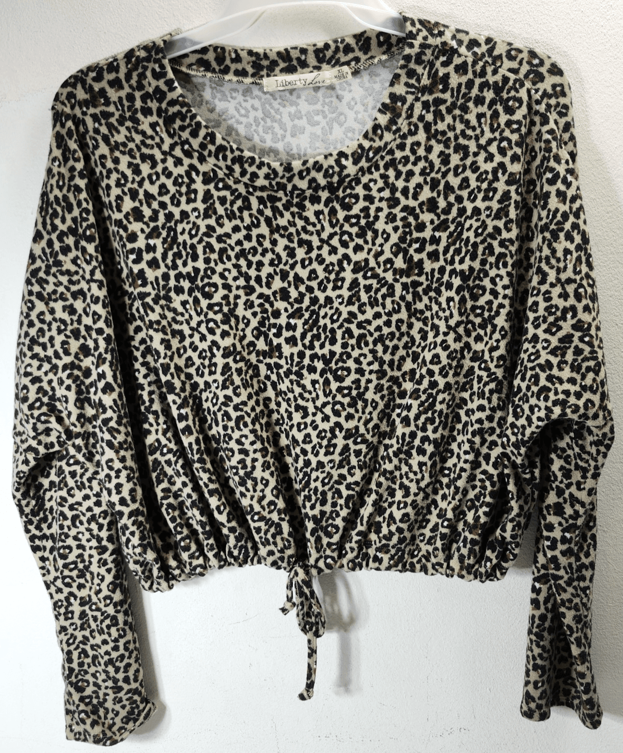 Blouse Women's Size XL Leopard Print Liberty Love Long Sleeve Top - Thumbnail 5