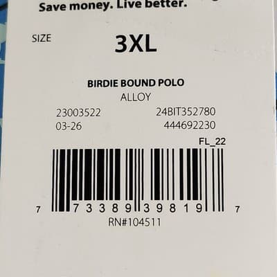 Birdie Bound Polo Shirt Mens 3XL Golf Performance Stretch Short Sleeve Gray NEW - Thumbnail 8