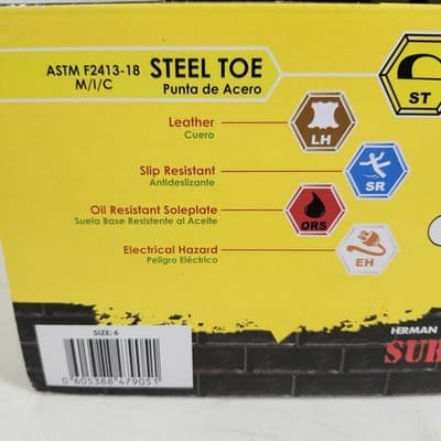 Herman Survivor Men's Zephyr Electrical Hazzard Steel Toe Work Boots Size 6 NEW - Thumbnail 7