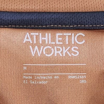 Athletic Works Men's M T-Shirt Orange Short Sleeve Tee NEW - Thumbnail 7