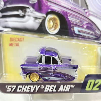 CarTuned 57 Chevy Bel Air Series 2 Purple Lowrider Toy Vehicle MGA NEW - Thumbnail 2
