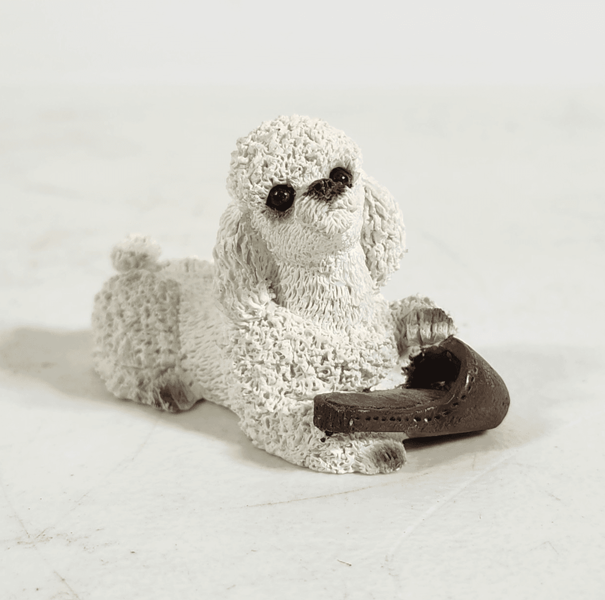 Vintage Stone Critters Poodle SCL-104 Collectable Resin Dog Figurine USA - Thumbnail 3