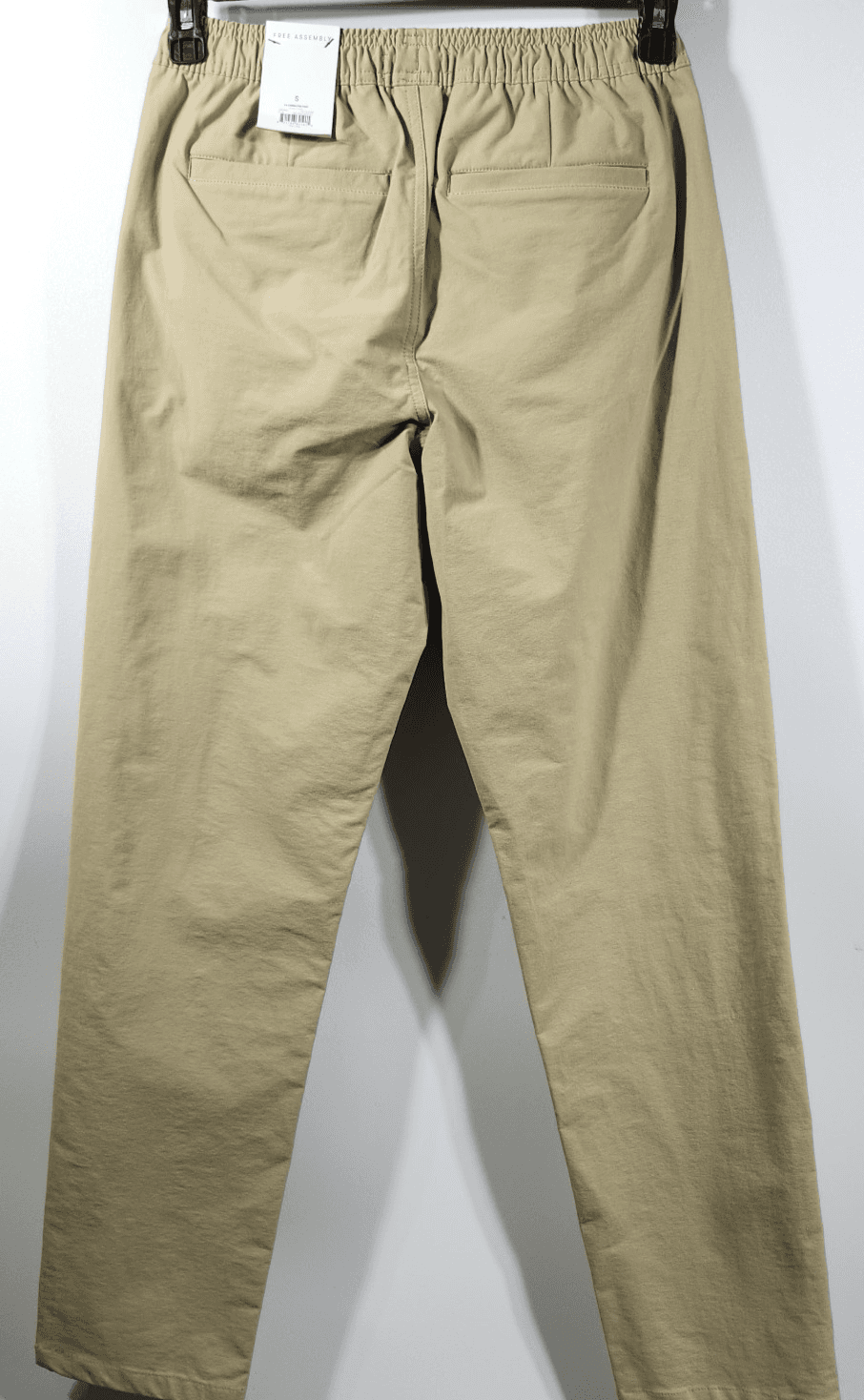 Pants Men's S Brown Khaki Chino Pants Elastic Waist Pockets Free Assembly NEW - Thumbnail 6