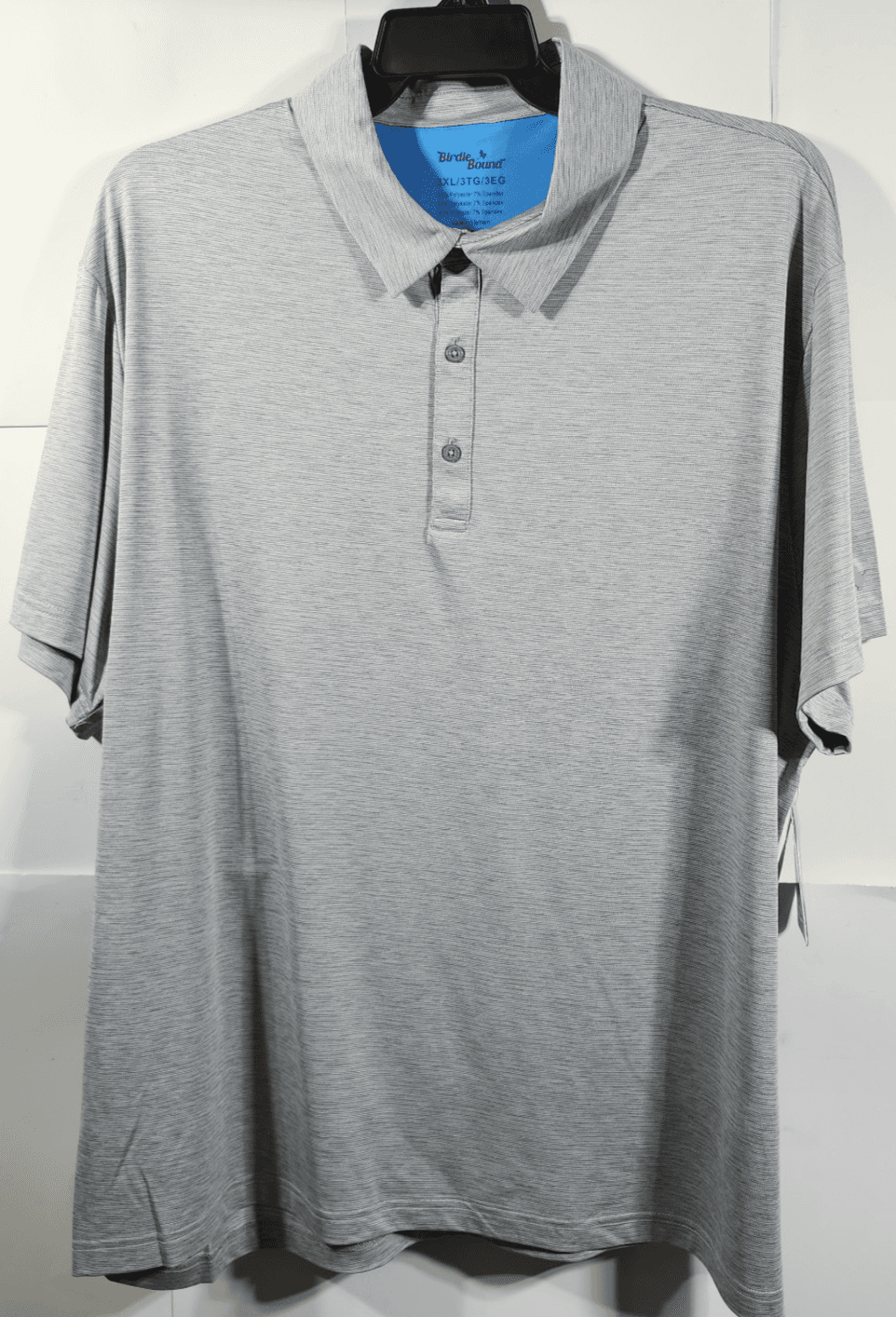 Birdie Bound Polo Shirt Mens 3XL Golf Performance Stretch Short Sleeve Gray NEW - Thumbnail 5