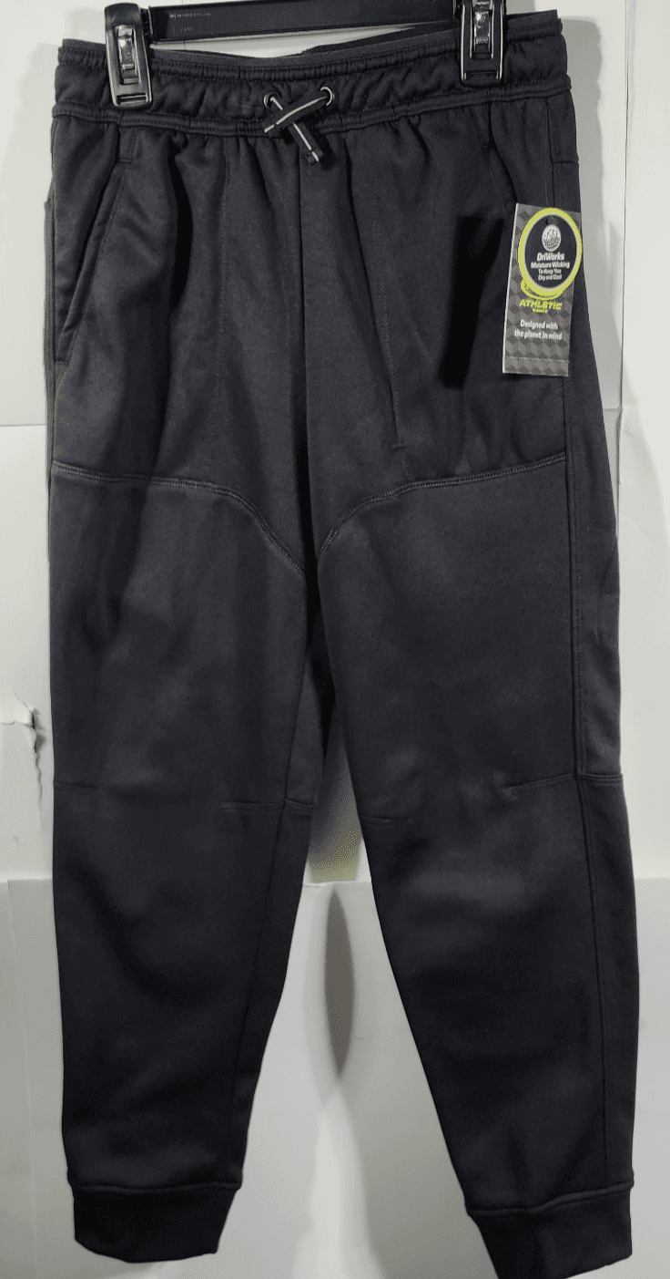 Athletic Works Boys Tech Fleece Jogger Sweatpants Size L 10-12 Black NEW - Thumbnail 5