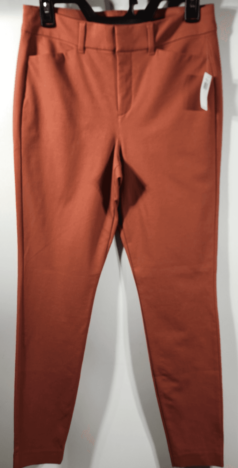 Old Navy Women's High Rise Pixie Skinny Pants Size 4 Orange NEW - Thumbnail 5