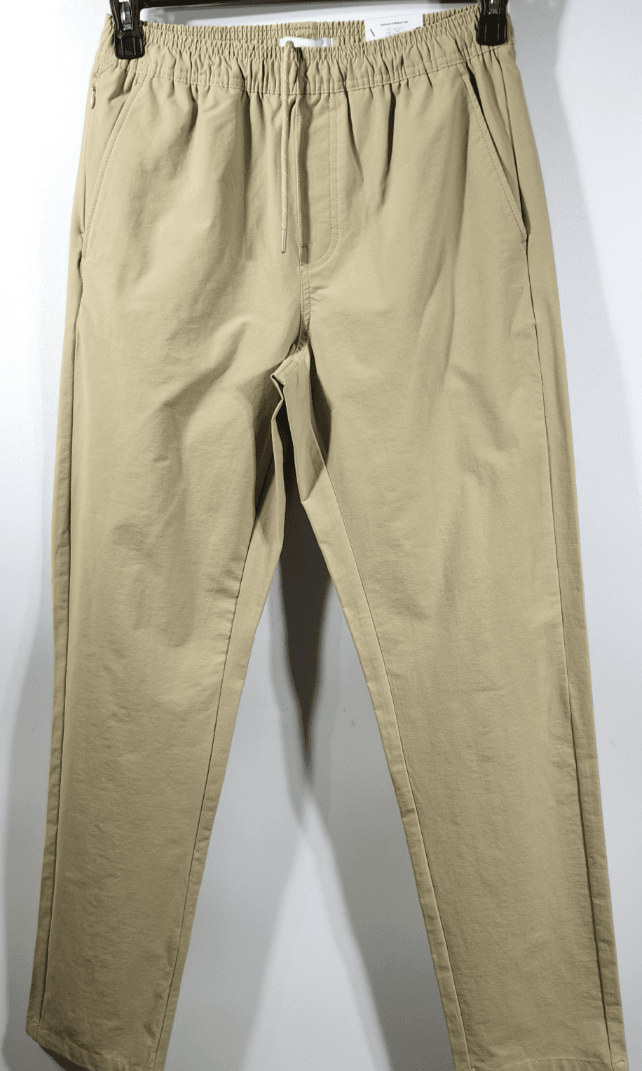Pants Men's S Brown Khaki Chino Pants Elastic Waist Pockets Free Assembly NEW - Thumbnail 5