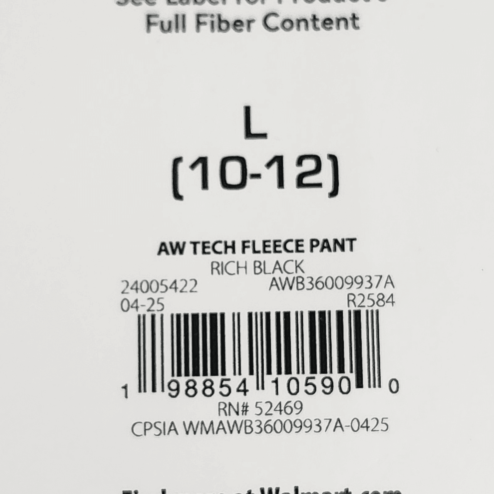 Athletic Works Boys Tech Fleece Jogger Sweatpants Size L 10-12 Black NEW - Thumbnail 7