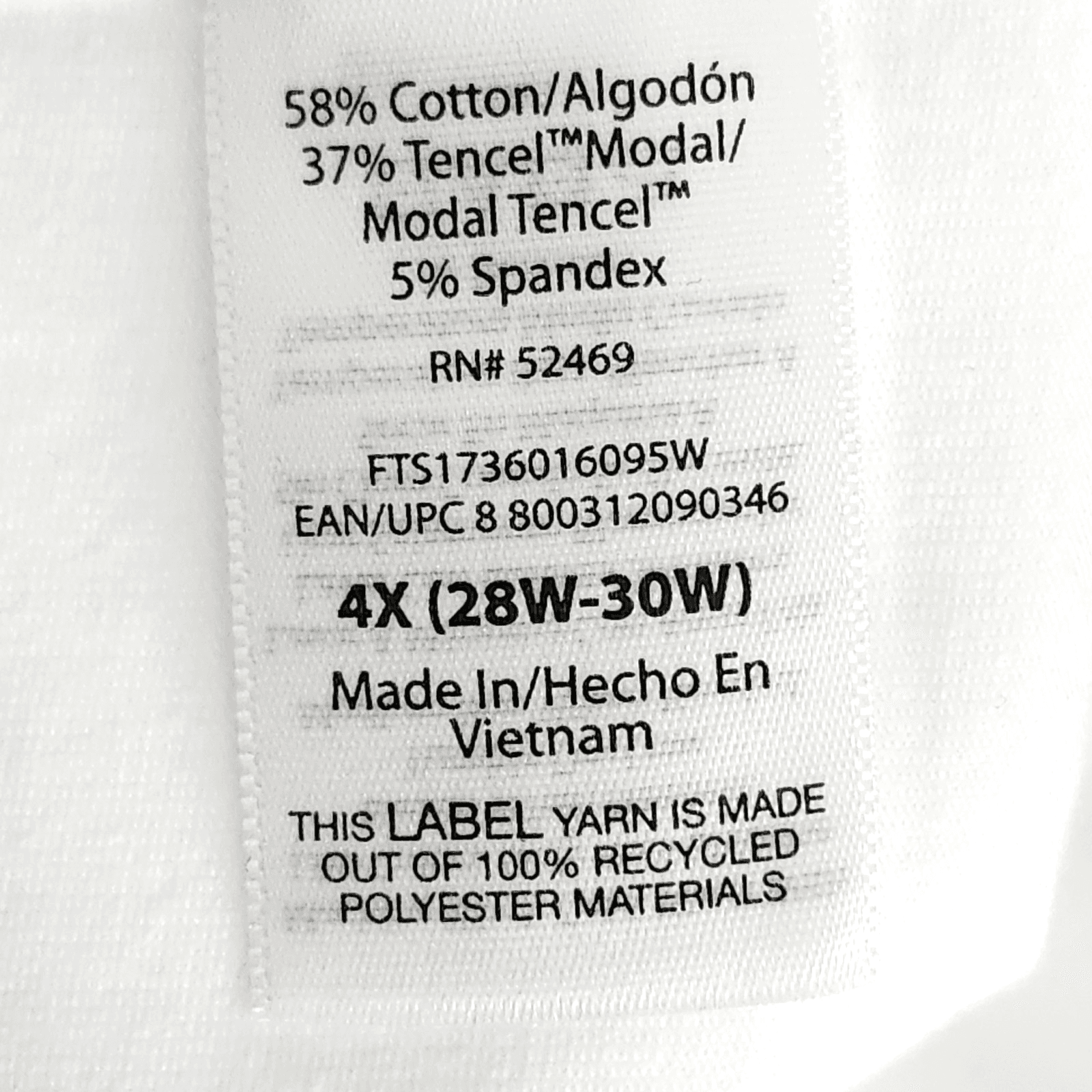 Terra & Sky Women's 4X Plus V-Neck T Shirt Short Sleeve White NEW - Thumbnail 9