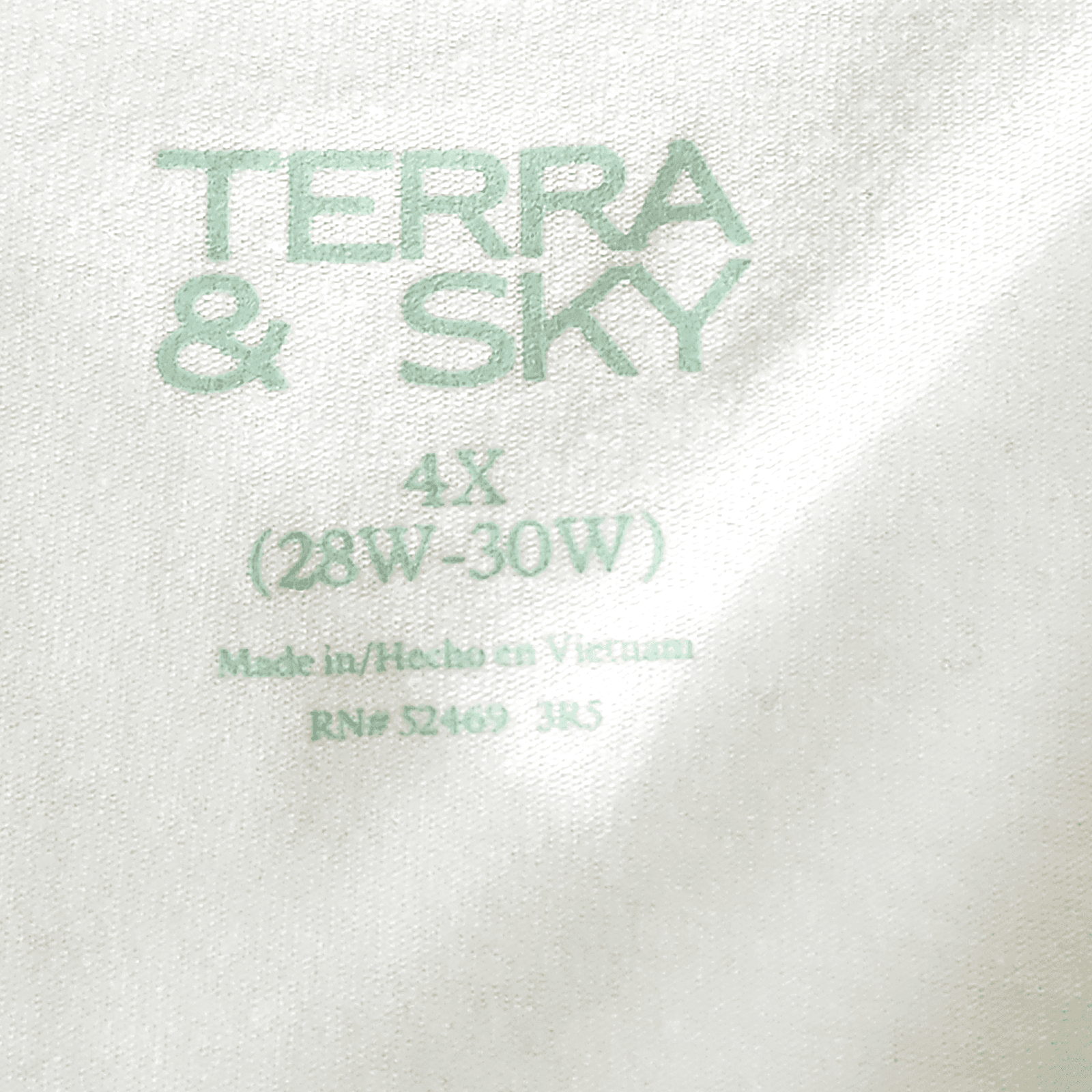 Terra & Sky Women's 4X Plus V-Neck T Shirt Short Sleeve White NEW - Thumbnail 8
