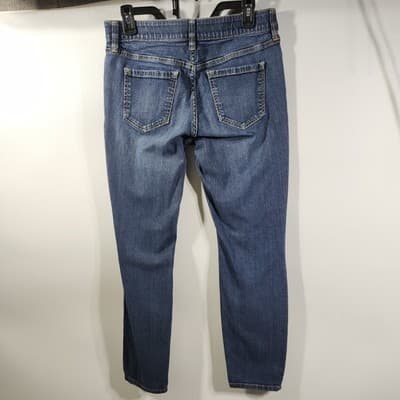 Liz Claiborne Women's 6 Classic Skinny Jeans Blue Stretch Denim Mid Rise - Thumbnail 6