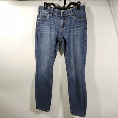 Liz Claiborne Women's 6 Classic Skinny Jeans Blue Stretch Denim Mid Rise - Thumbnail 5