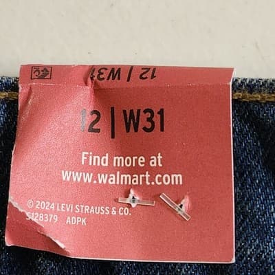 Levi's Jeans Women's 12 High Rise Straight Dark Blue Denim NEW - Thumbnail 10