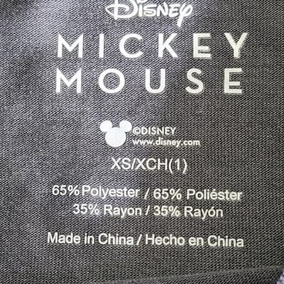 Disney Women's XS Mickey Mouse T-Shirt Cartoon Graphic Gray Short Sleeve NEW - Thumbnail 8