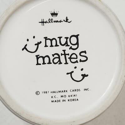 Vintage Hallmark Mug Mates Coffee Cup Mug Friend Design White 1987 - Thumbnail 10