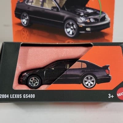 Matchbox Moving Parts 2004 Lexus GS400 Black Car 1/64 Toy Vehicle NEW - Thumbnail 2