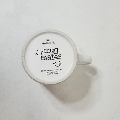 Vintage Hallmark Mug Mates Coffee Cup Mug Friend Design White 1987 - Thumbnail 9