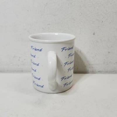 Vintage Hallmark Mug Mates Coffee Cup Mug Friend Design White 1987 - Thumbnail 4