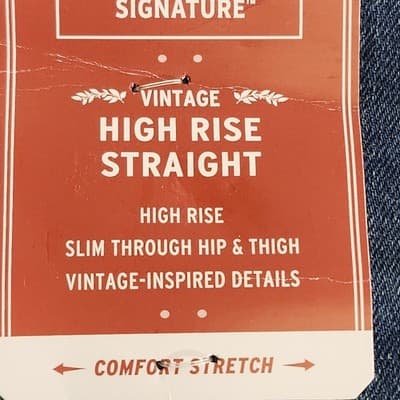 Levi's Jeans Women's 12 High Rise Straight Dark Blue Denim NEW - Thumbnail 7