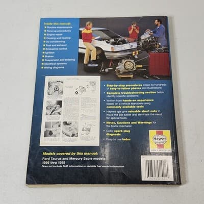 Repair Manual Haynes 36074 Ford Taurus, Mercury sable 1986 - 1995 - Thumbnail 2