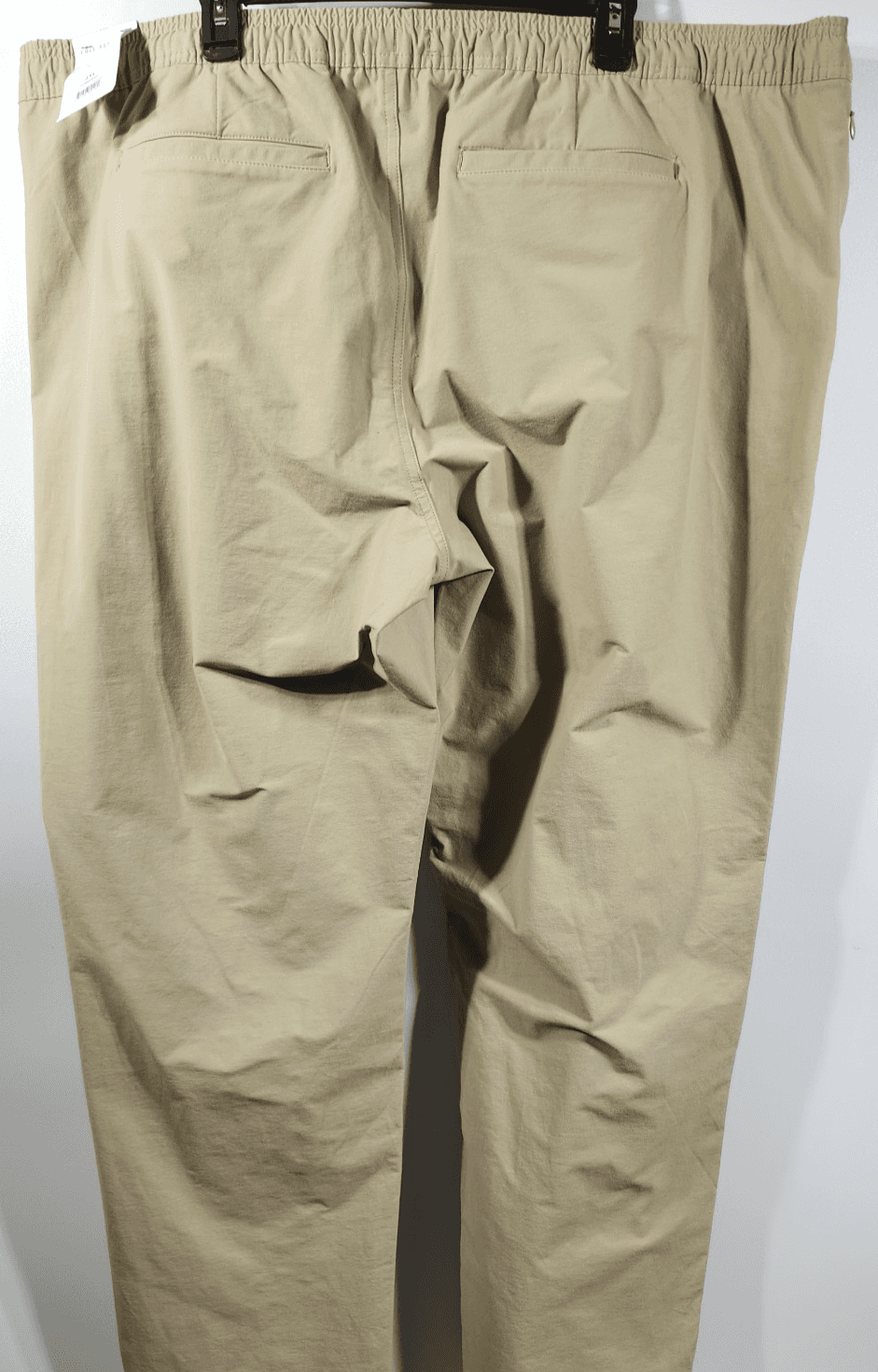 Pants Men's 3XL Brown Khaki Chino Pants Elastic Waist Pockets Free Assembly NEW - Thumbnail 4