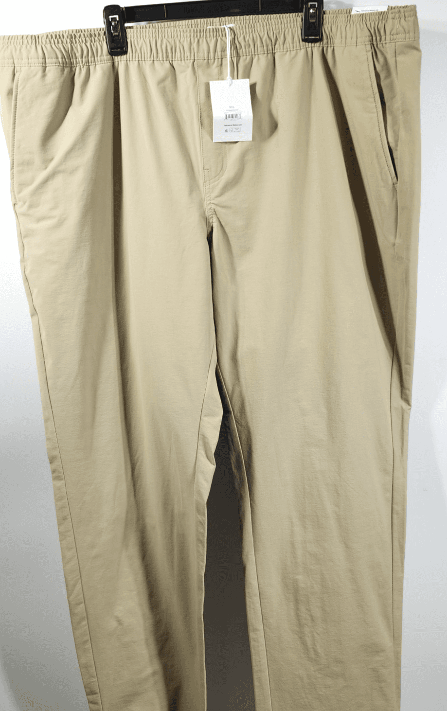 Pants Men's 3XL Brown Khaki Chino Pants Elastic Waist Pockets Free Assembly NEW - Thumbnail 5