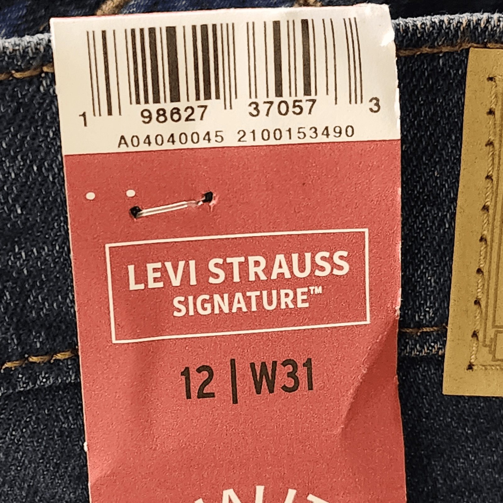 Levi's Jeans Women's 12 High Rise Straight Dark Blue Denim NEW - Thumbnail 11